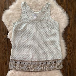 ON sheer patterned tank